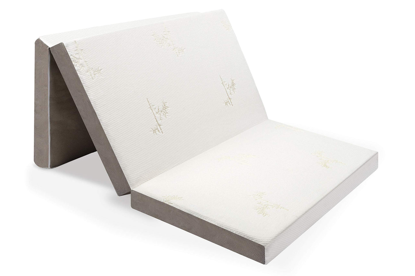 4 Inch Twin Size Trifold Foam Mattress, Medium Firm, Portable & Foldable with Washable Cover, Guest Bed for Floor, RV, Travel & Camping, 75" × 38"