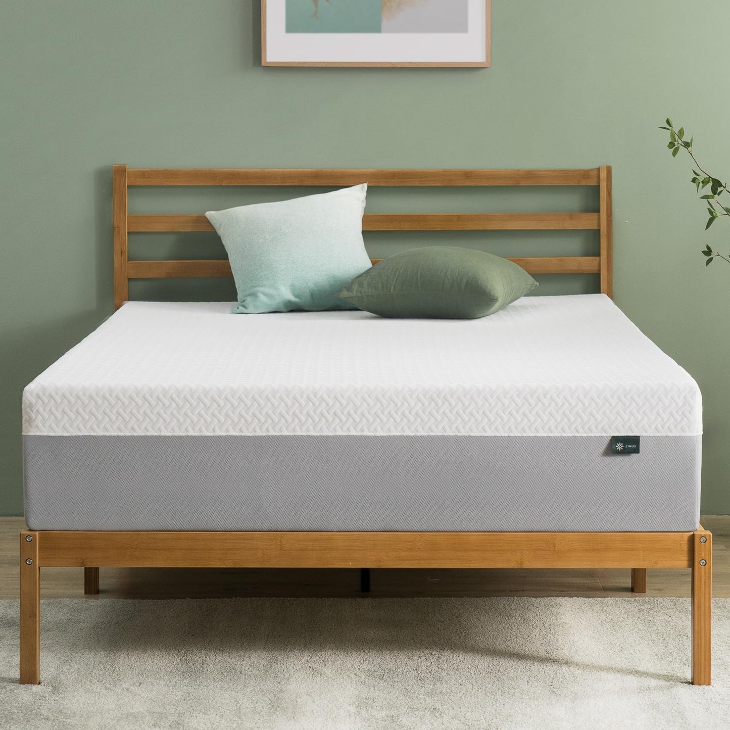10-Inch Green Tea Cooling Memory Foam Mattress, Full Size, Medium Firm, Fiberglass Free, Certified Safe Foams, Mattress