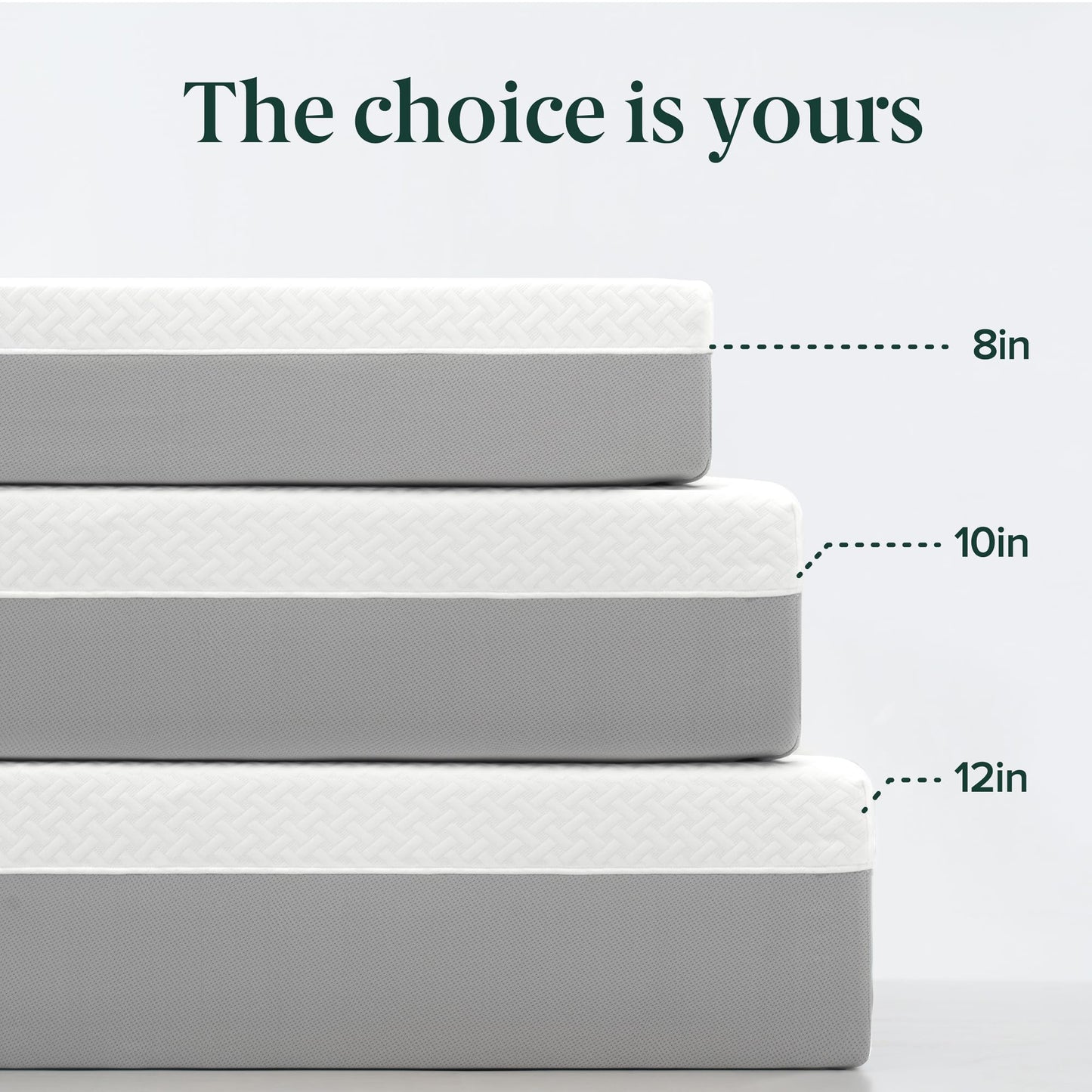 10-Inch Green Tea Cooling Memory Foam Mattress, Twin Size, Medium Firm, Fiberglass Free, Certified Safe Foams, Mattress in a Box