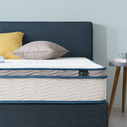 10 Inch Full Size Hybrid Spring Mattress in a Box, Medium Firm Bed with Durable Support, Fiberglass-Free, Certified Safe Foams & Fabric