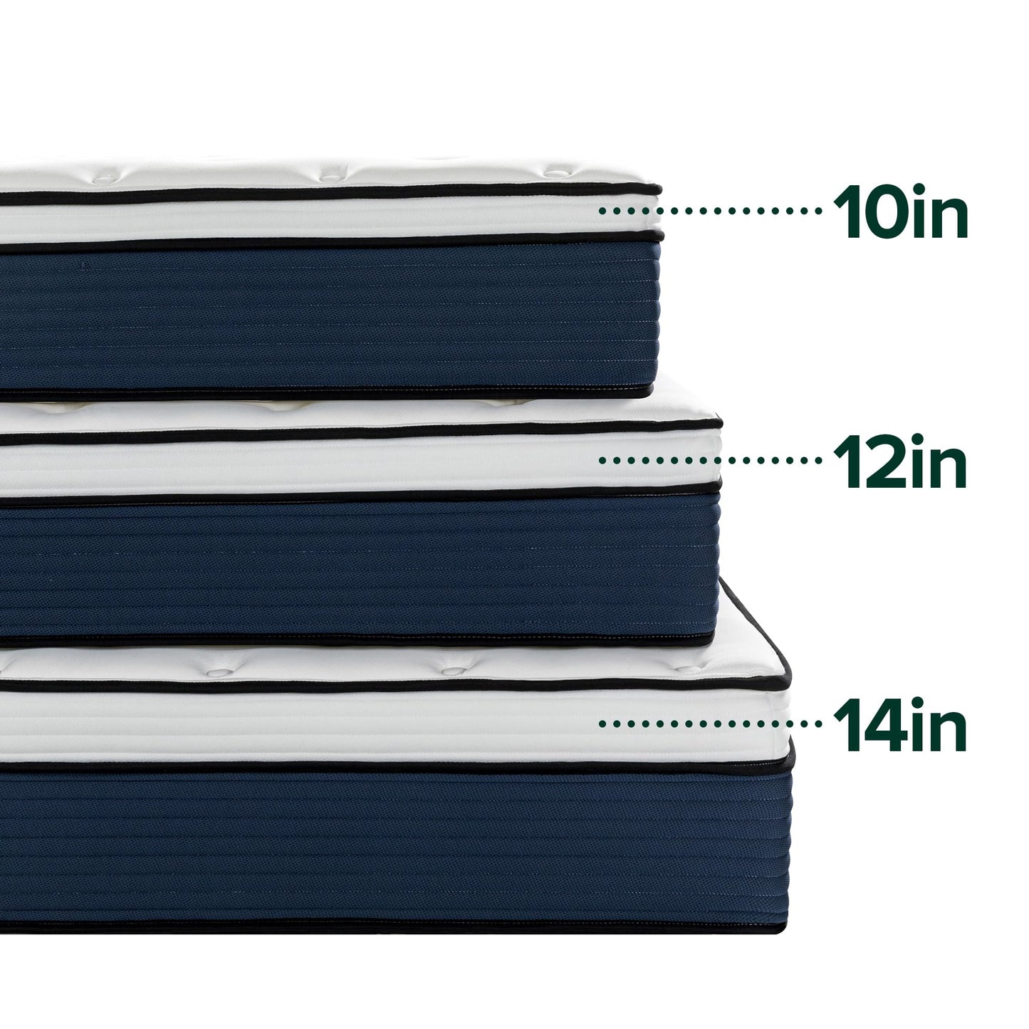 14 Inch California King Hybrid Mattress in a Box, Medium Plush Bed with Cooling Comfort Support & Motion Isolation, Fiberglass-Free, Certified Safe Foams & Fabric