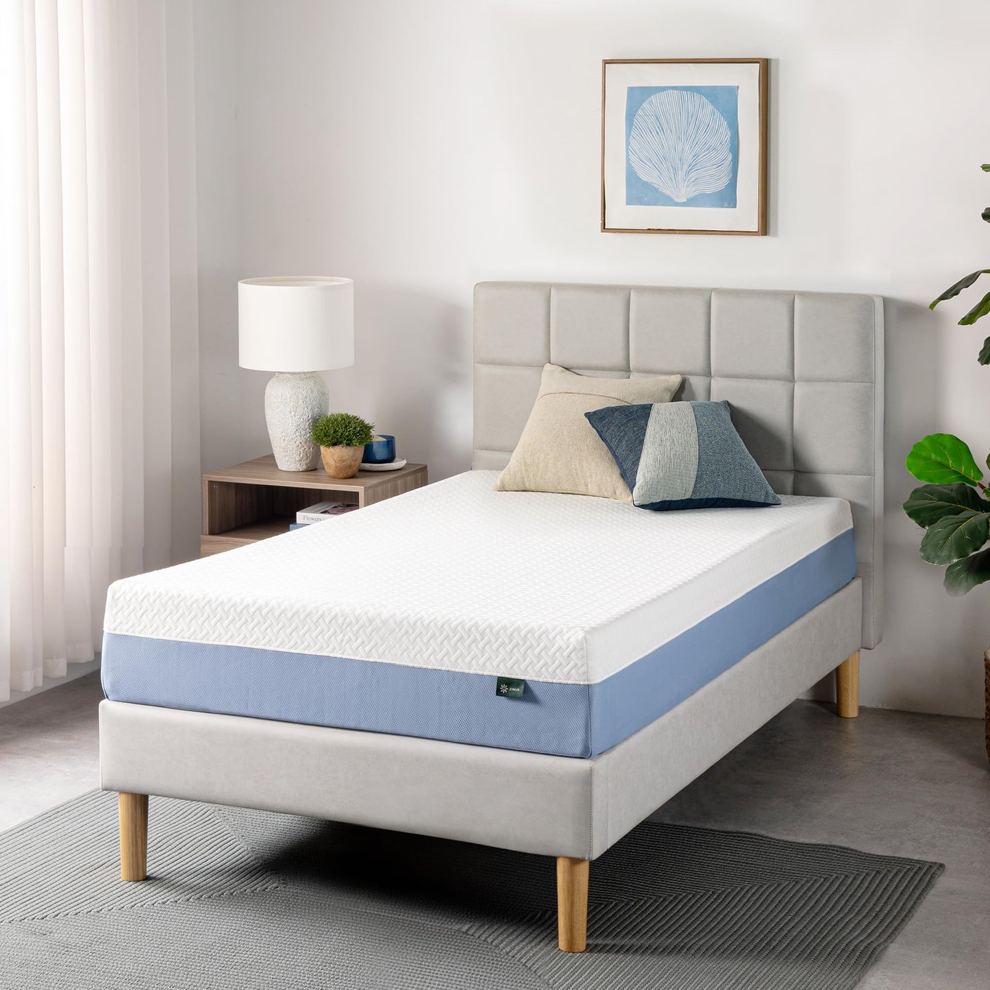 Twin Mattress, 10 Inch Memory Foam Bed in a Box, Medium Feel with Cooling Layers, Fiberglass Free & Certified Safe Materials