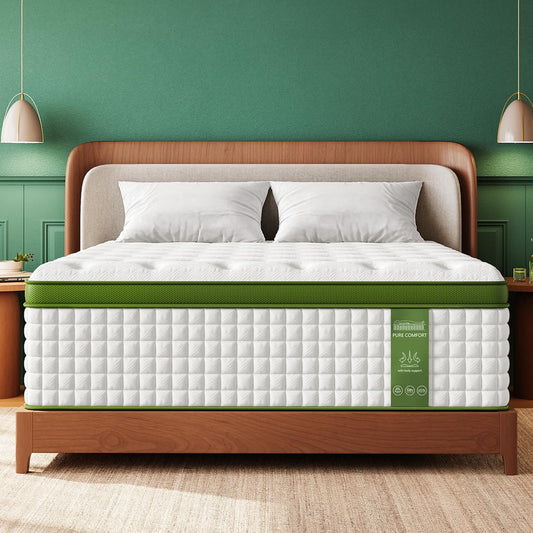 ZINUS 12 Inch Green Tea Essential Memory Foam Mattress, King, Medium Feel, Fiberglass-Free, Breathable Airflow Foam, Certified Safe, Mattress in a Box