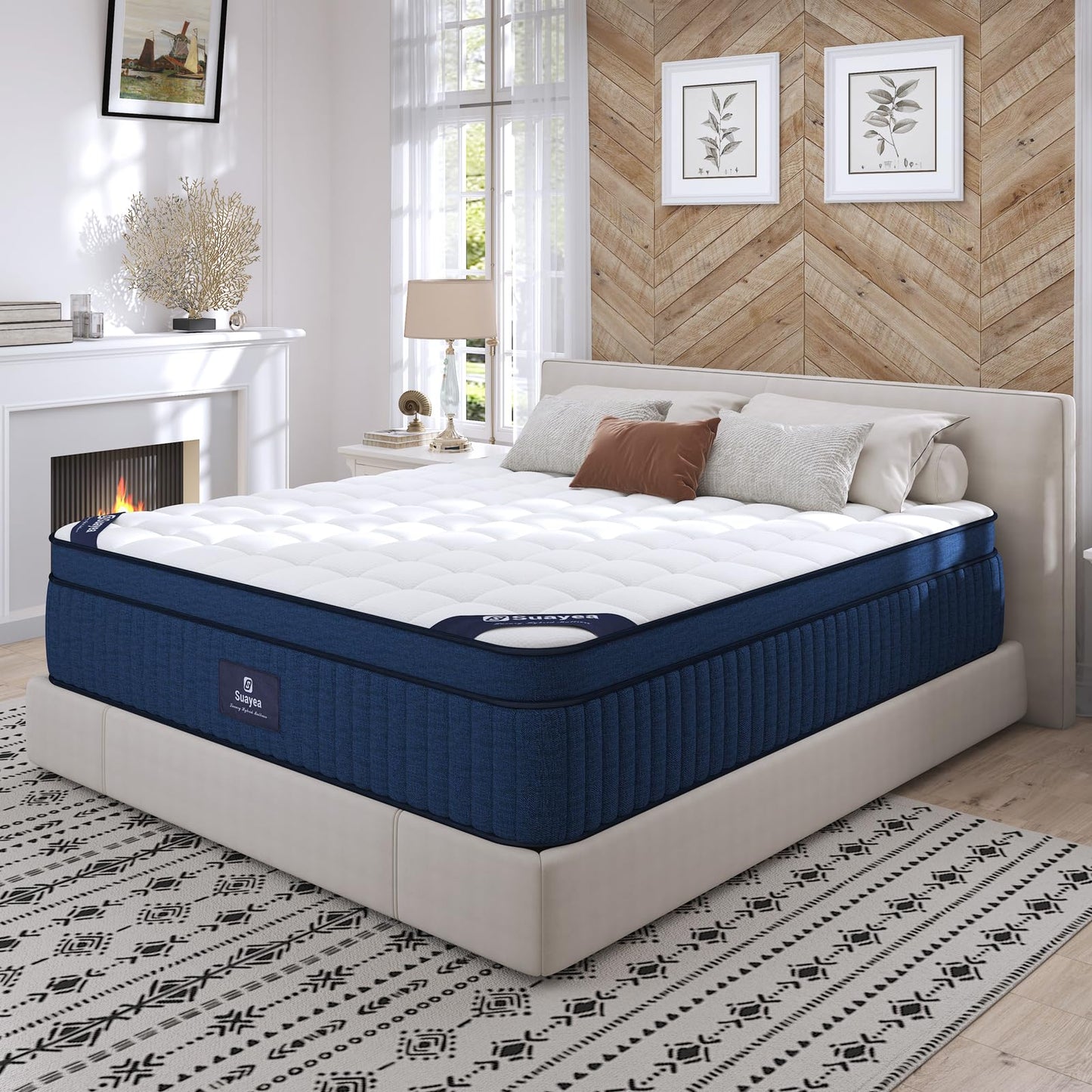 10 Inch Queen Size Memory Foam Mattress in a Box, Pressure Relief & Motion Isolation, Plush White, CertiPUR-US Certified