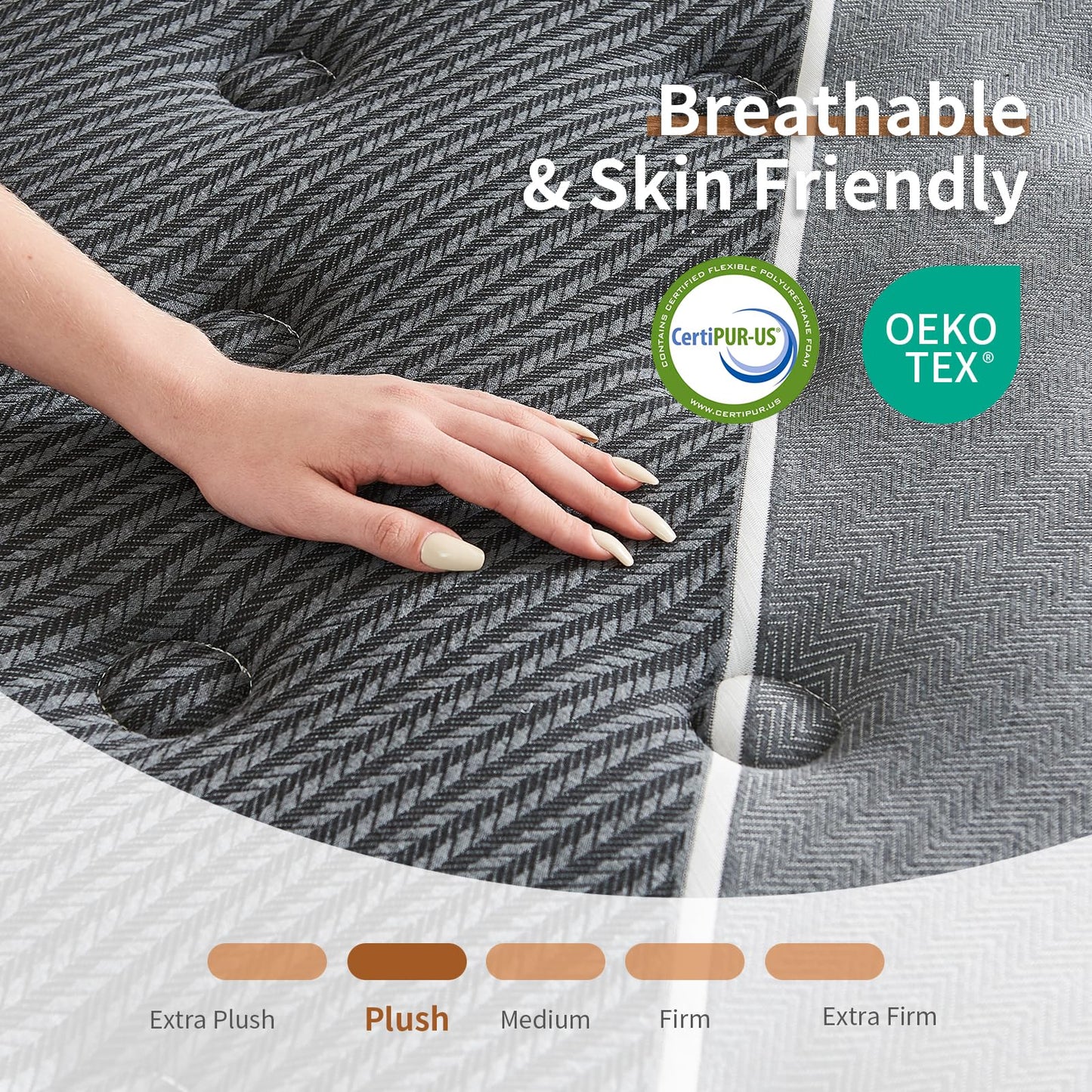 12 Inch Queen Hybrid Mattress | Medium Firm Memory Foam with Pocket Springs | Pressure Relief | CertiPUR-US Certified