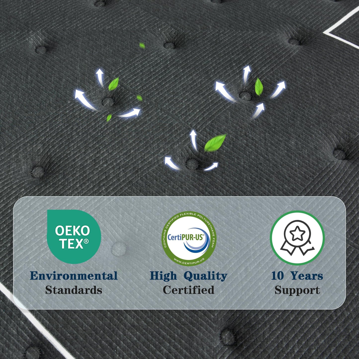 14 Inch Queen Hybrid Mattress | Extra Firm Gel Memory Foam | Flippable Dual Side, Lumbar & Hip Support | Fiberglass Free, CertiPUR-US Certified