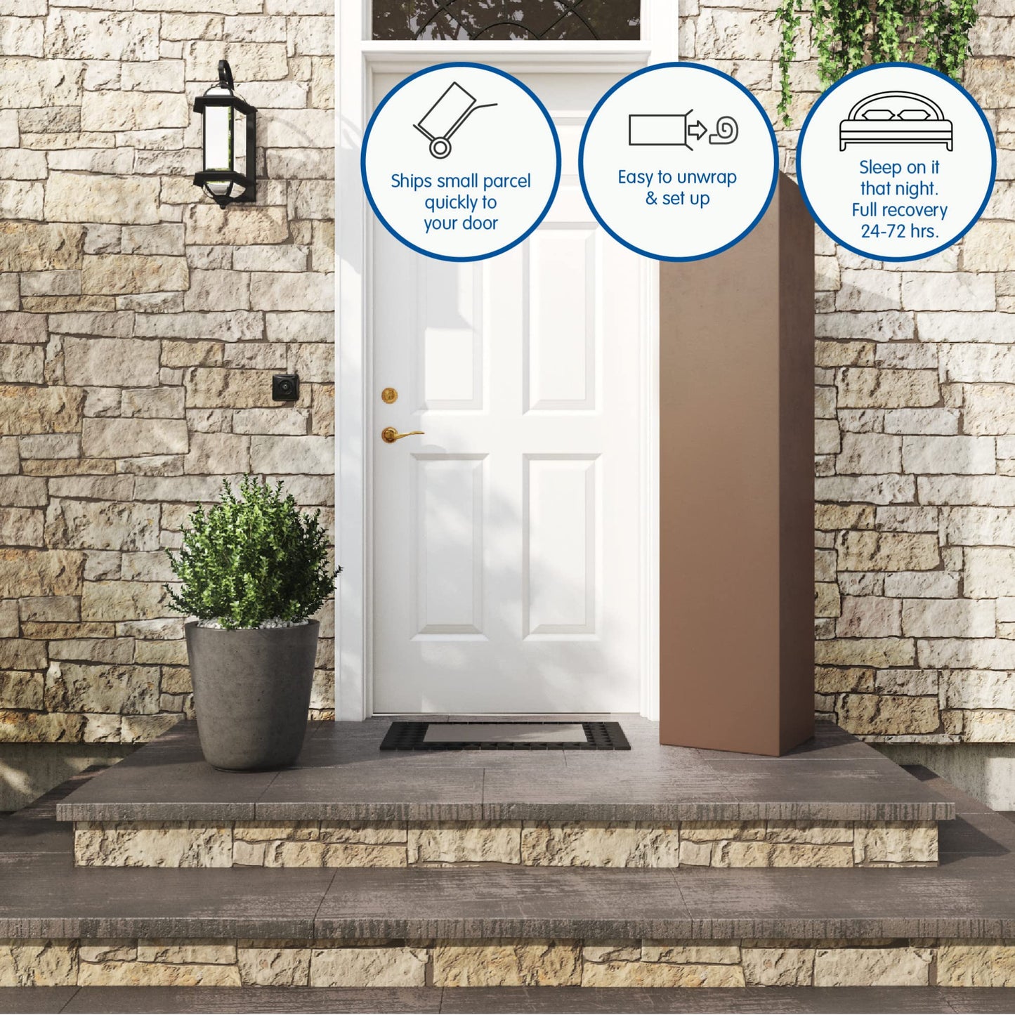 12 Inch King Hybrid Mattress | Quilted Innerspring with Pillow Top Gel Memory Foam | Bed in a Box | CertiPUR-US Certified | White