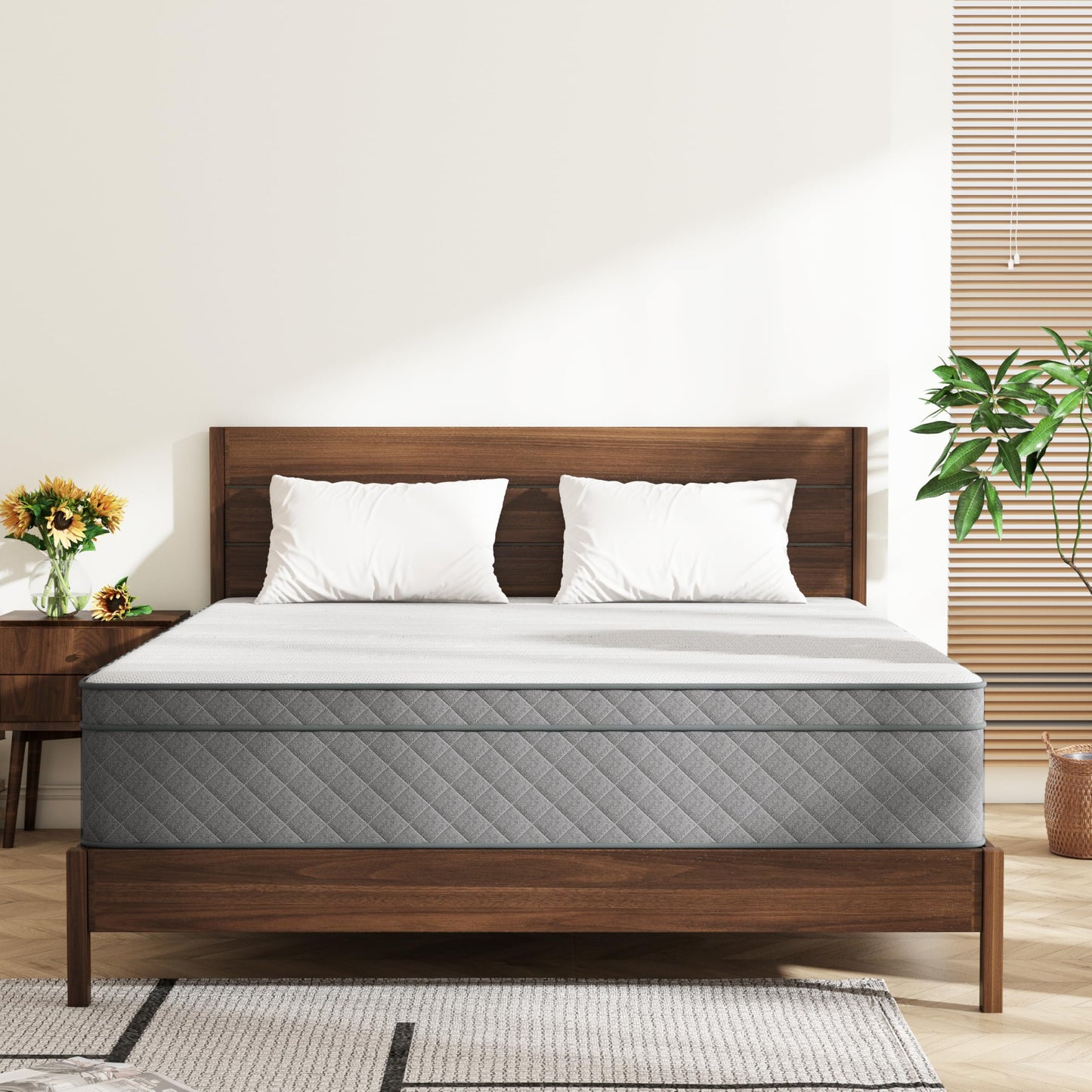 12 Inch Queen Hybrid Mattress | Medium Firm Memory Foam with Pocket Springs | CertiPUR-US Certified, Fiberglass Free