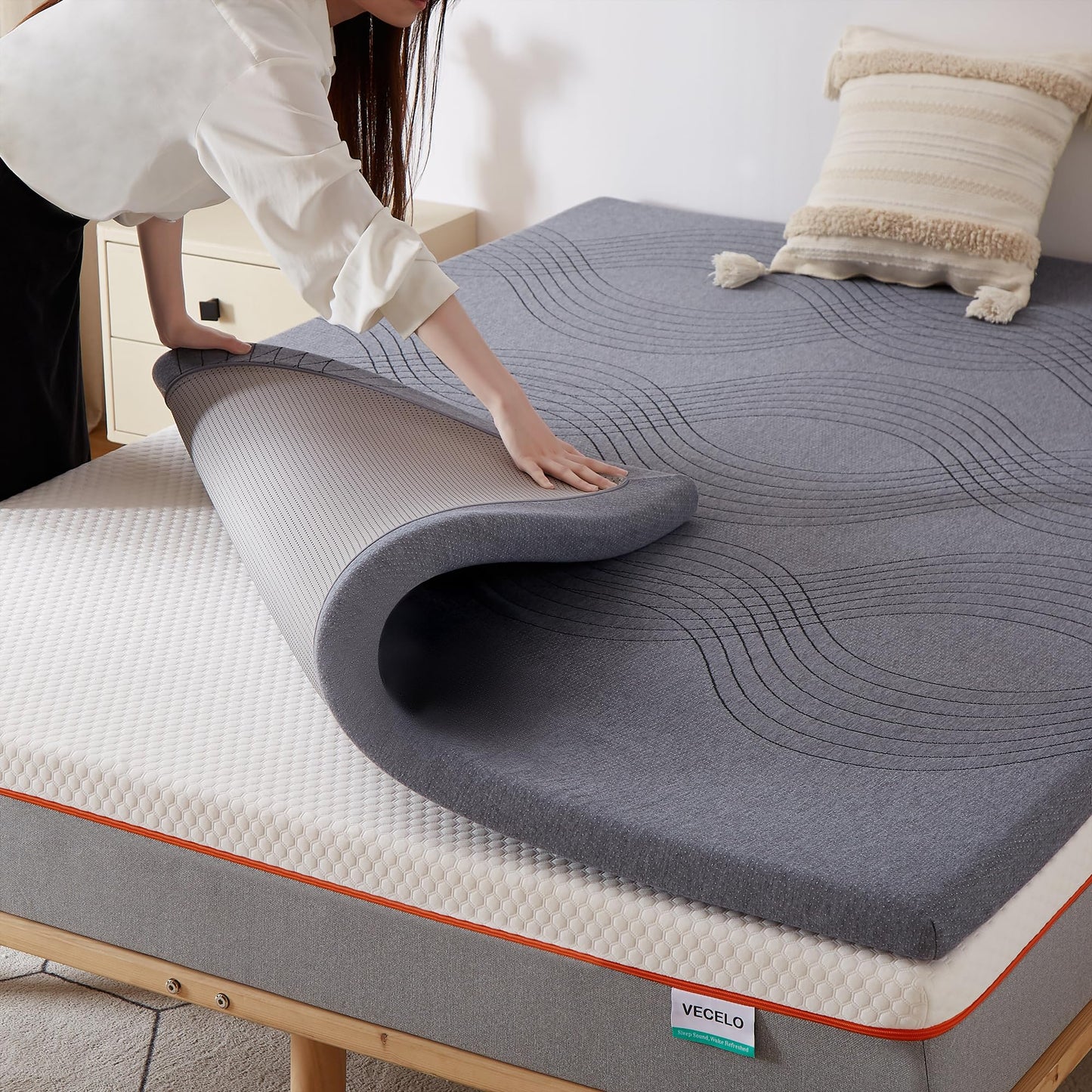 California King Mattress Topper, 2 Inch Gel Infused Memory Foam Pad with Washable Cover, Cooling Comfort & Pressure Relief